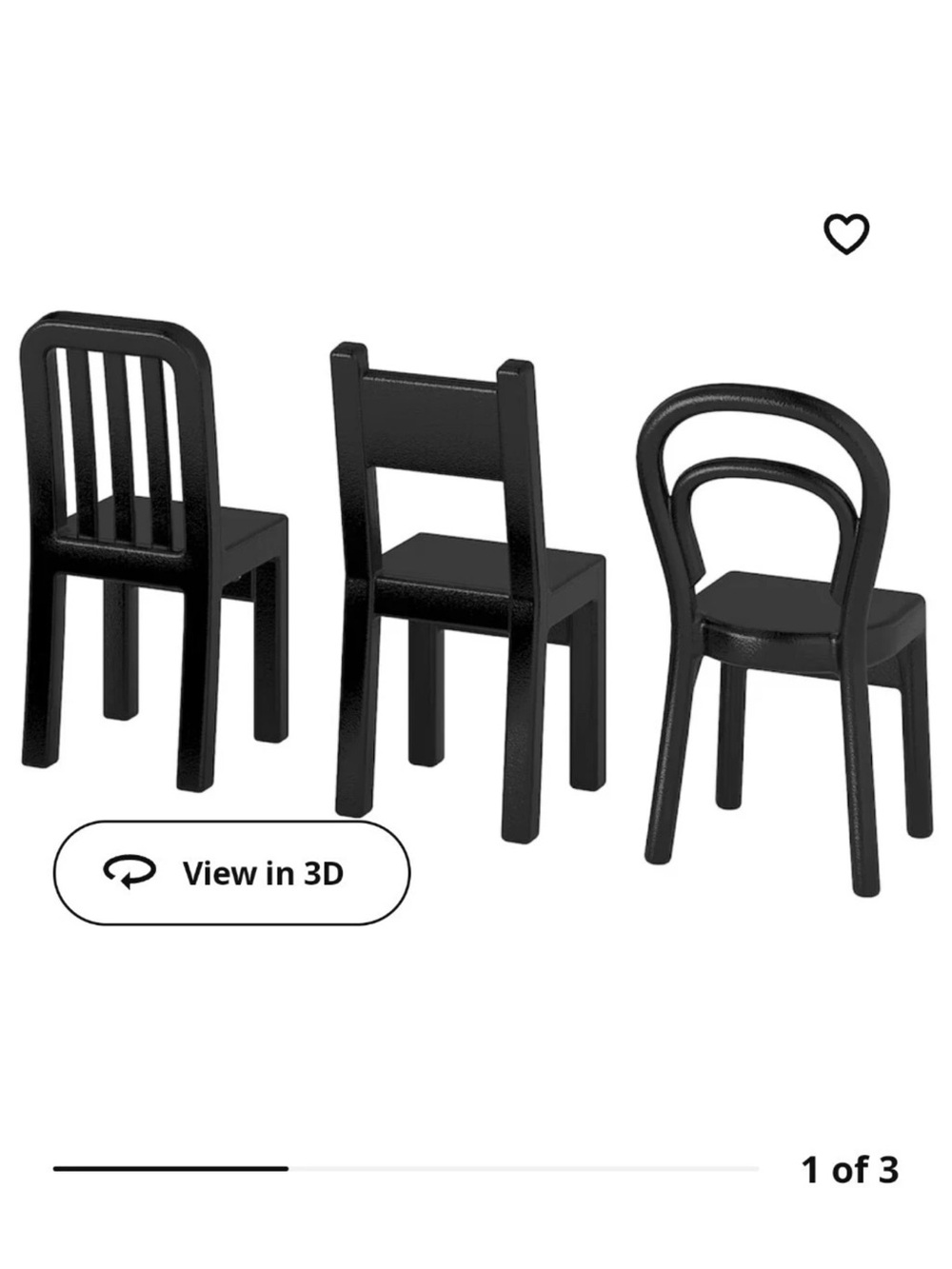 IKEA Fjantig Black Chair Hooks Set Wall Mounted Hangers 3 Pack BRAND NEW